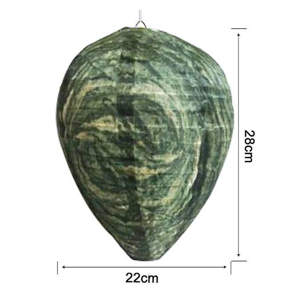 4 Pieces Waterproof Wasp Nest Decoys Hanging Hornet Deterrents Fake Cloth Wasp Nest Non-toxic Bee Decoy Deterrent For Home And Garden Outdoors Dark green