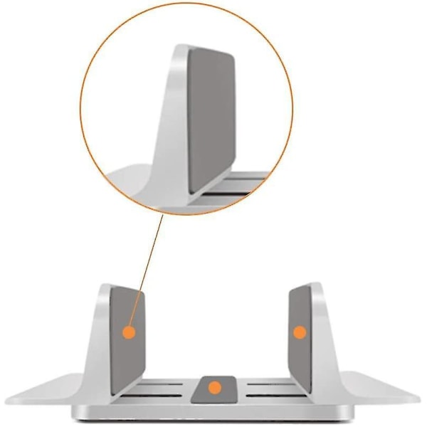 Laptop Stand, Vertical Laptop Stand Adjustable Stand For Macbook / Notebook / Surface Pro And Ipad, Silver