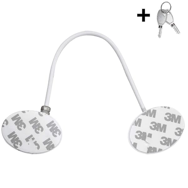 Fridge Lock Freezer Door Lock Adhesive Limit Cable Lock-2 Pcs
