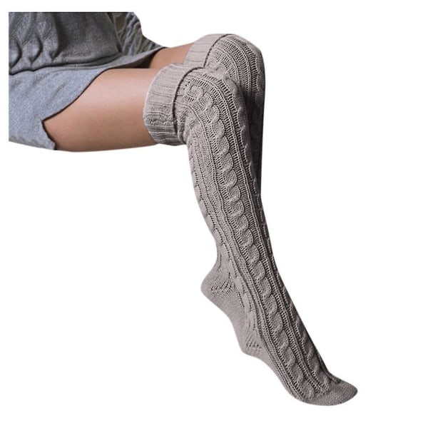 Women Socks Long Cotton Warm Thigh High Over Knee Knitted Long Sexy Stock Pink