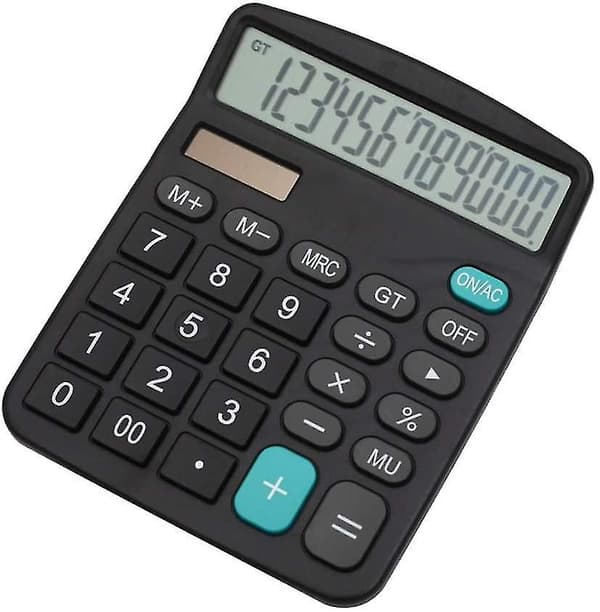 Basic Calculators Desktop Solar Battery Dual Power Dedicated Financial