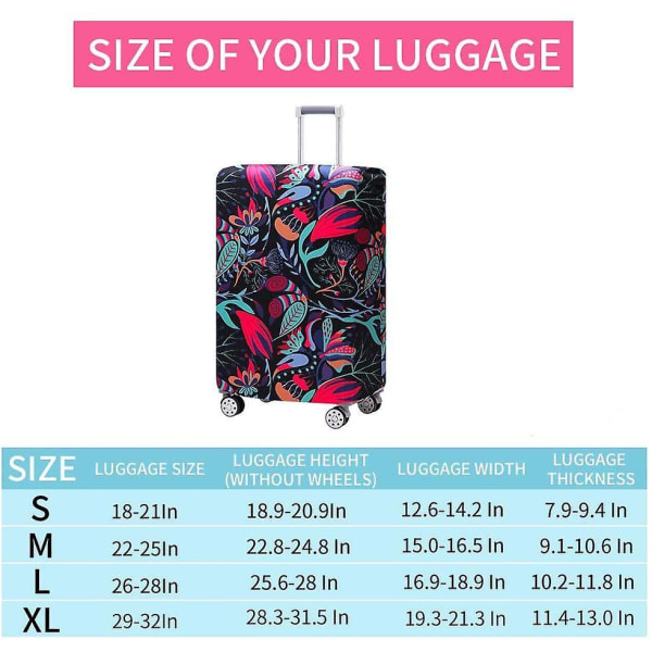Luggage Cover Washable Suitcase Protector Anti-scratch Suitcase Cover Fits 18-32 Inch(autumn Leaves, S) COLOR17 XL