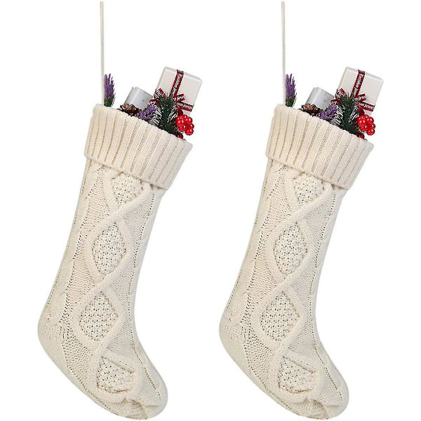 Christmas Stocking Set Plain White Classic Ornaments