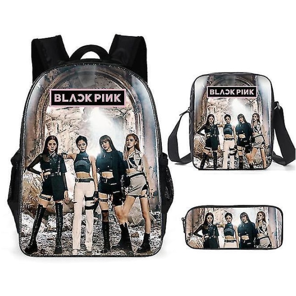 Black Pink Boy's And Girl's Backpacks Student School Bags Travel Bags Computer Bags