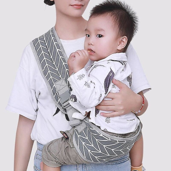 Adjustable Baby Sling Wrap Baby Carrier Soft Wrap Sling For Newborns Baby Carrier Scarf Toddler Baby Sling Wrap Suspenders Grey Stripe
