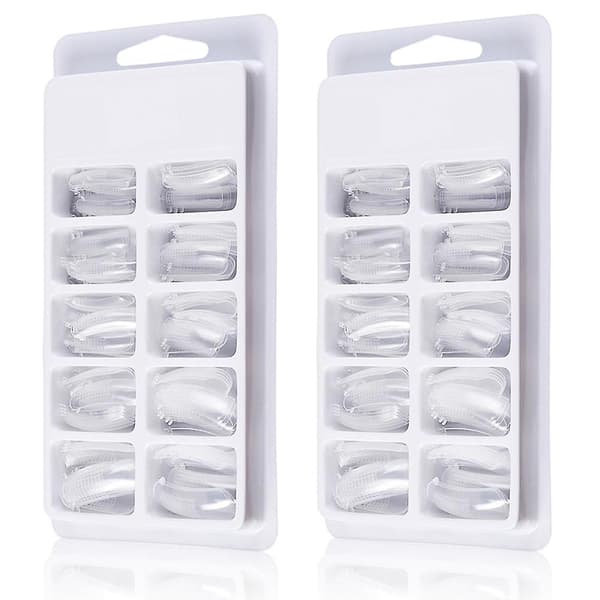 Negleforlænger Form Tips Klar Poly Gel Akryl Negle Stencil