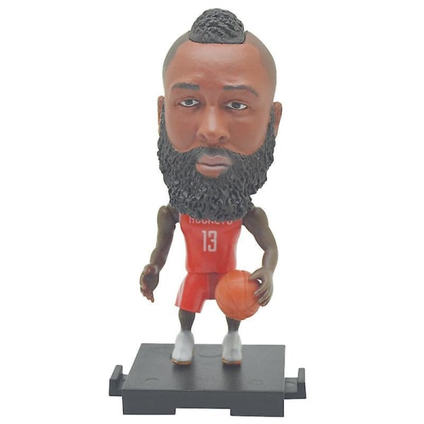 7cm Height Cartoon Style Nba Super Star Action Figures, Doll Toy Assembly, Optional Choice, Diy Harden 13 Red
