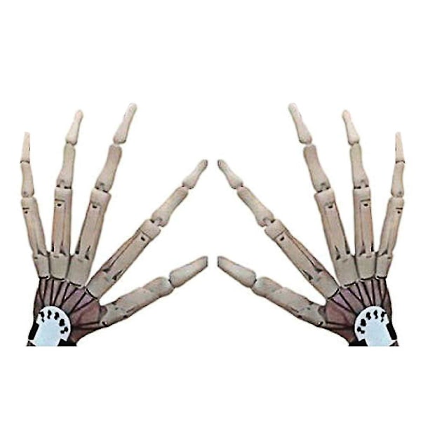 Nivelletyt sormenjatkeet, karmiva pelottava karnevaali Halloween-juhlien sormirekvisiittatyökalu White Right Hand And Left Hand
