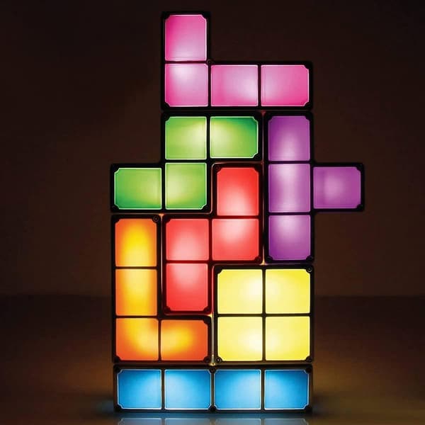 Goods+gadgets Lamp Stackable Led Table Lamp Mood Light Retro Tetris Lamp Lamp Building Blocks