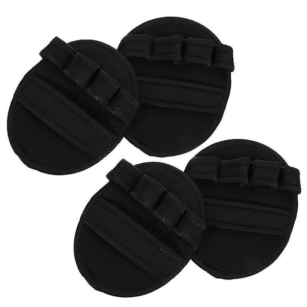 2 Pairs Non-skid Weightlifting Gloves Breathable Fitness Sports Gloves (black)