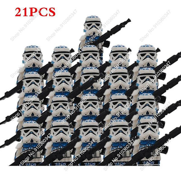 21 Pieces Of New Star Strom Wars Clone Trooper Compatible With 9488 Building Blocks Children's Toys