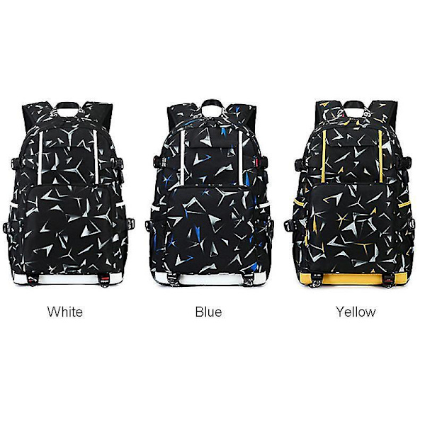 Waterproof Canvas Laptop Backpack With Usb Blue