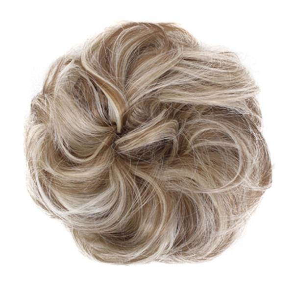 Easy To Wear Stylish Hair Scrunchies Naturally Messy Curly Bun Hair Extension 11