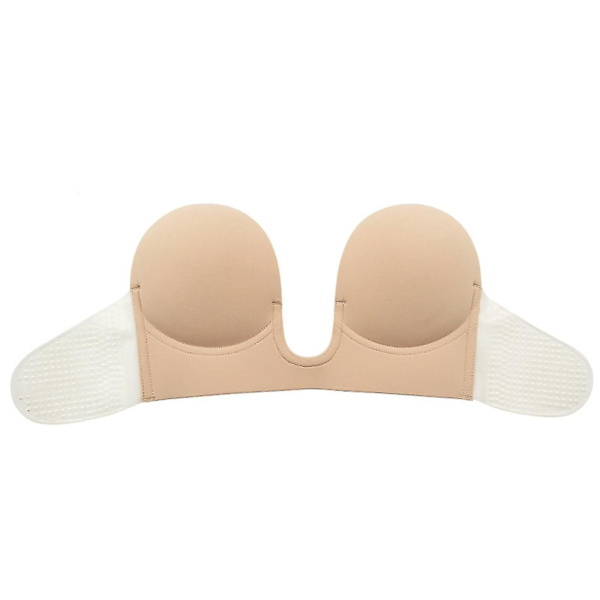 Women Sticky Bra Strapless Backless Bra Self Adhesive Bra Invisible Push Up Bra Beige C