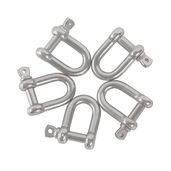 M8 D Shackles 304 Stainless Steel D Shackle Pin Screw Buckle Shackle Straight Shackle Joint Clasp St
