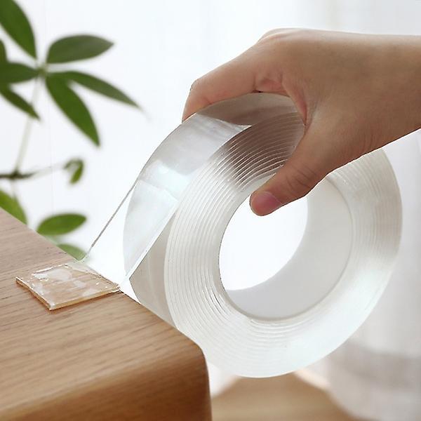 Transparent Nano-tape 2mm Thickness Reusable Double-sided Tape Universal Disks Glue 20mm Wide 1M Length
