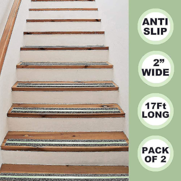 Non Slip Glow In The Dark Tape Stair Tread Anti Slip Adhesive Grip Tape(2in X 17ft X 2roll)