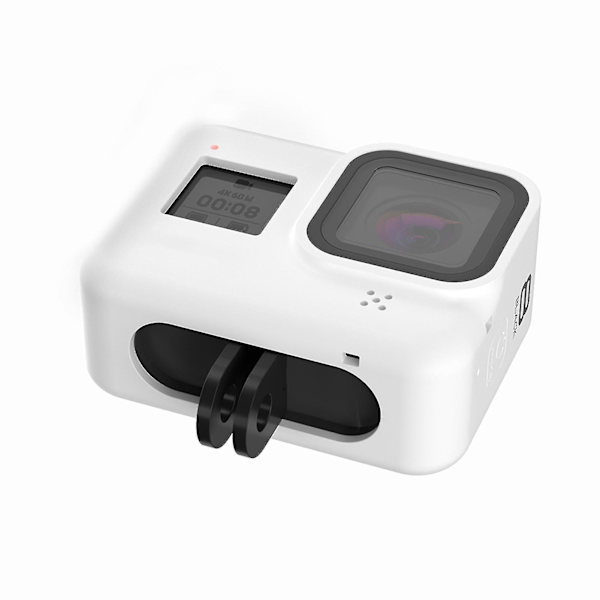 Silikone Fuld Dækning Action Kamera Beskyttelsesetui Sæt Til Gopro Hero 8 Sort Lemon Yellow
