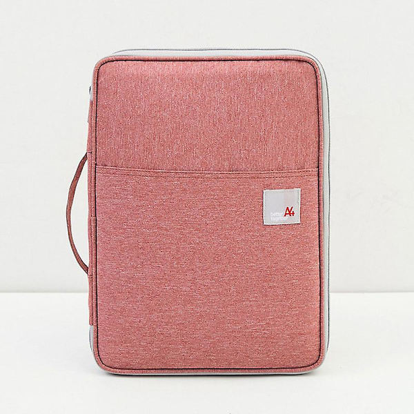 Waterproof Oxfored A4 File Folder Document Bag Business Briefcase Storage Bag For Notebooks Pens Pad Computers Student Gift Pink