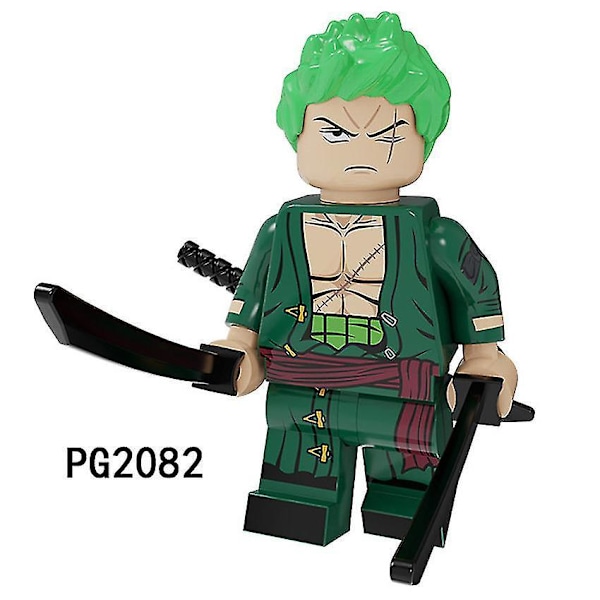 8pcs One Piece Luffy Sauron Sanji Assembled Building Block Minifigure Toys