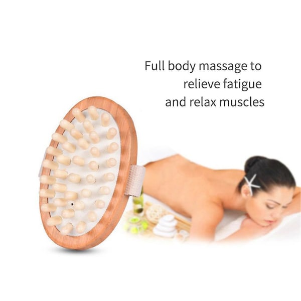 Anti Cellulite Wooden Massager Brush Gua Sha Therapy Spa Deep Tissue Body Massage Tool