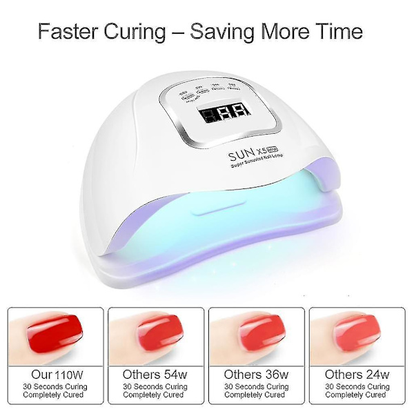 Neglekunst Lampe 110w Led Lampe Neglekunst Tørrer Uv Lampe Professionel Manicure Lampe Med 4 Timer Lcd Display Høj Kvalitet