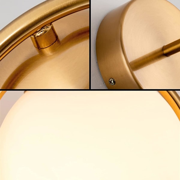 Led Golden Wall Sconce Adjustable Corner Install Modern Indoor Industrial Retro Wall Lamp, Elegant G