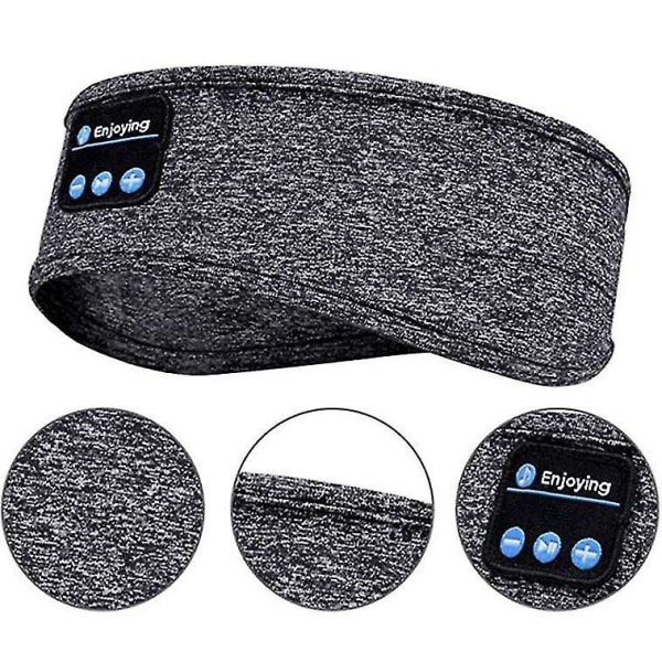 Sleep Headphones Bluetooth Headband Sleep Headset Bluetooth Headscarf Sports Headband Wireless gray