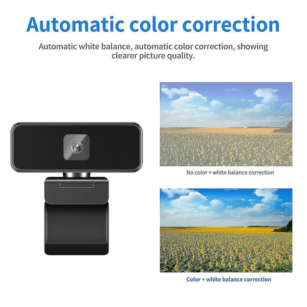 A6 Computer Webcam High-resolution Plug Play Wide Angle 2k 1080p Adjustable Digital Camera For Teleconference 1080P