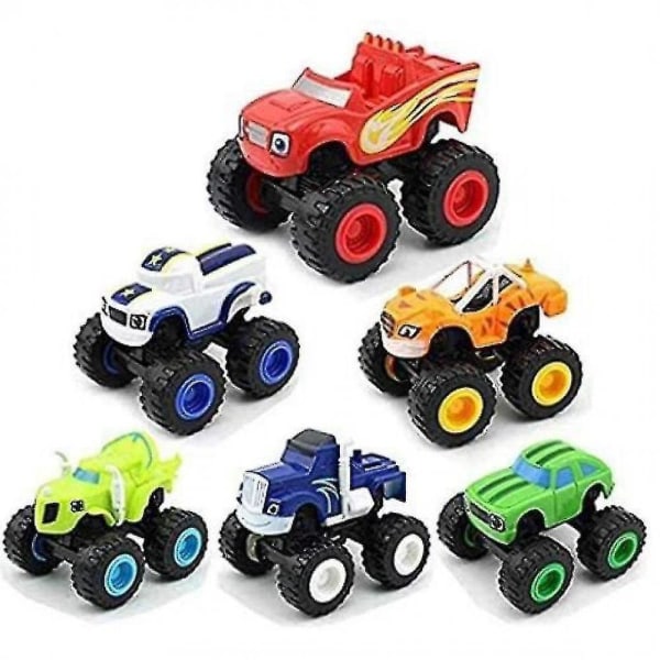 Yh-blaze And The Monster Machines Toys, Blaze Vehicle Toys Gifts (6 Pcs)
