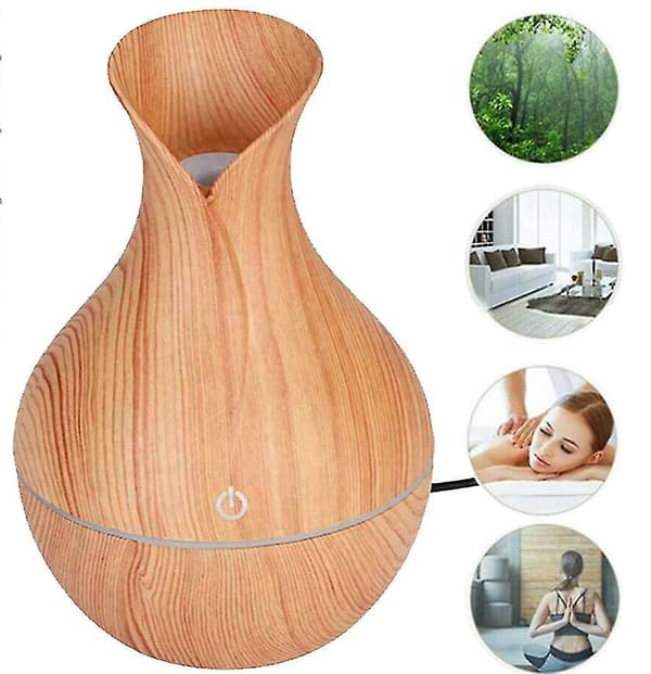 Ultralyd Luftfukter Eterisk Olje Diffuser Aroma Diffuser 130 Ml*stb Dark Wood color