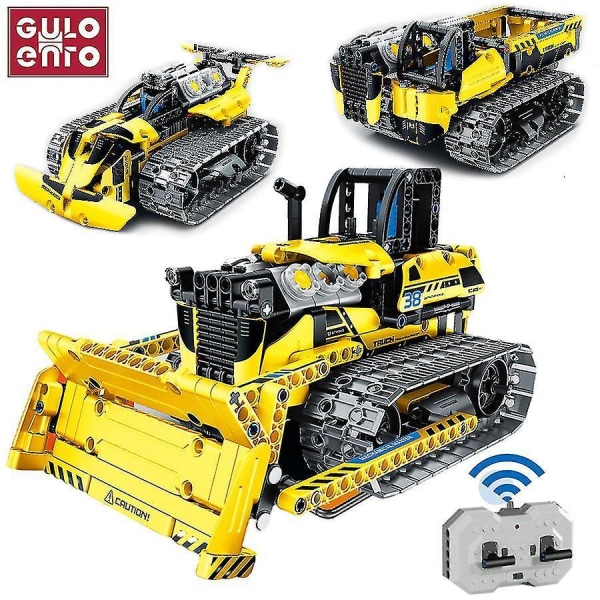 Technical App Rc Bulldozer Construction Toys Building Blocks City Electric Car Excavator Set Kids Bricks For Boys Children Giftsapp Rc Excavator