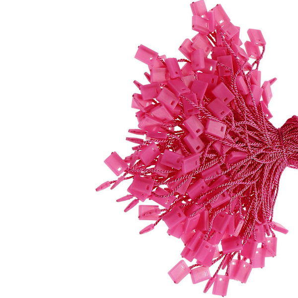100pcs Nylon String Hang Tag Fasteners Rose Pink 100 pcs