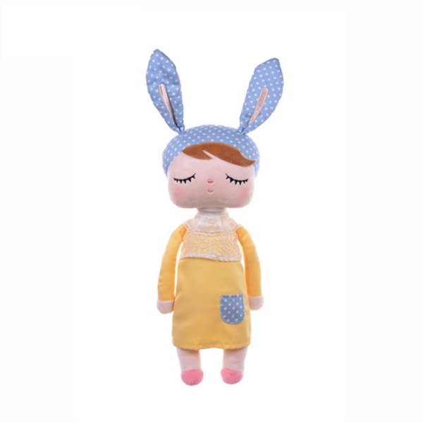 13" Sleeping Bunny Rabbit Girl Baby Stuffed Plush Dolls Toys For Kids Yellow