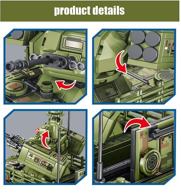 Military Panzer Tank Model Building Blocks