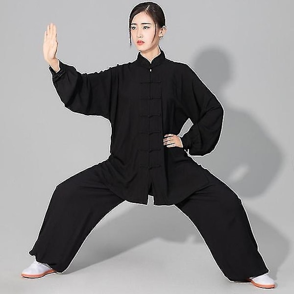 Men's And Women's Soft Cotton Tai Chi Clothes, Kung Fu Martial Arts Clothes white M