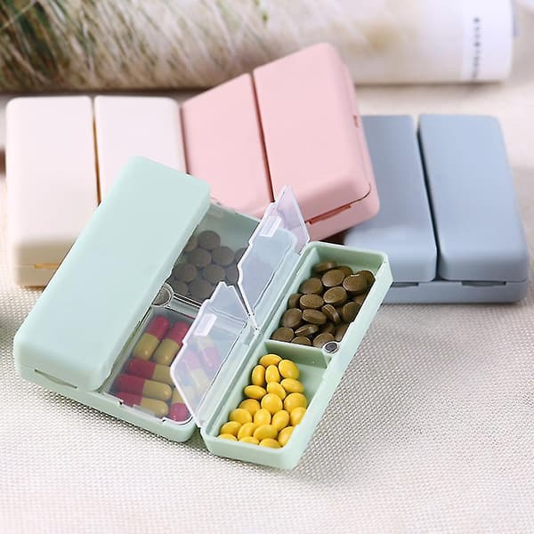 7 Days Weekly Tablet Pill Medicine Box Holder Storage Organizer Container Case Blue