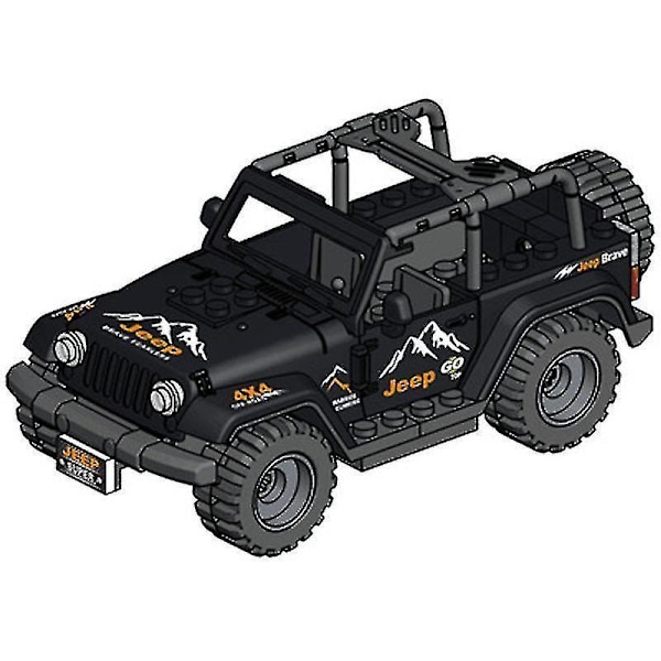 Military Building Blocks Series Black Special Police And Off-road Vehicle Set Small Particles Assembled Minifigure Toy