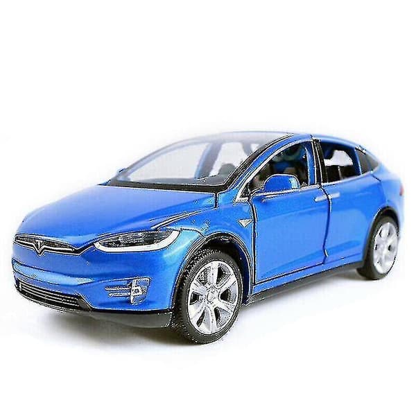 1:32 Tesla Model X 90d Suv Model Car Kids Gift Blue