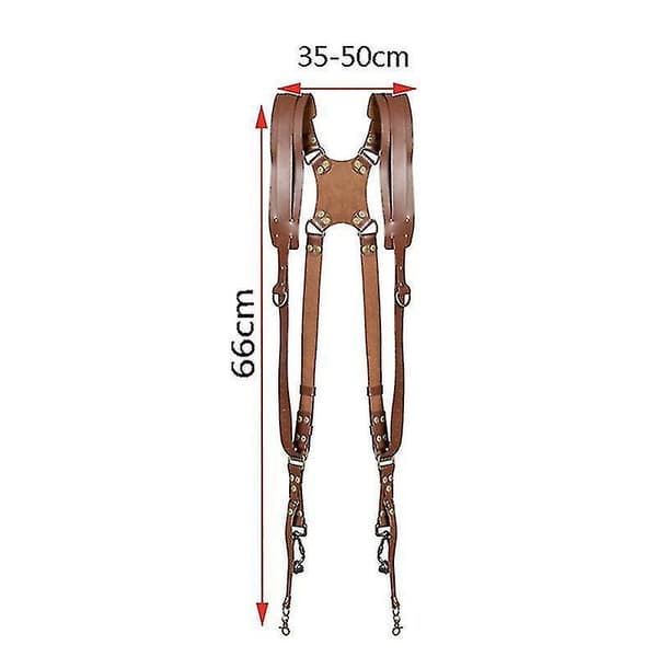 Camera Strap Accessories For Two-cameras  Dual Shoulder Leather Harness  Multi Camera Gear For Dslr/slr Strap Dual Camera Strap Holder Holster