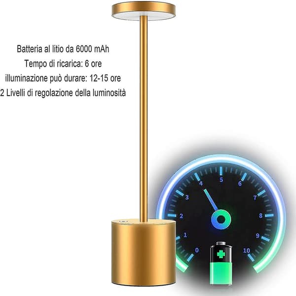 Cordless Led Desk Lamp Portable Usb Rechargeable gold