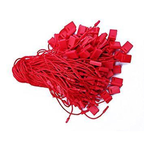 100pcs Nylon String Hang Tag Fasteners Red 100 pcs