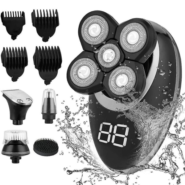 Rotary Razor For Men Electric Shaver Wet & Dry Razor Ipx7 Waterproof 4d Electric Beard Trimmer Precision Trimmer Led Display