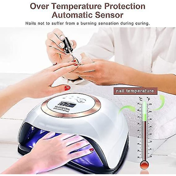 168w Uv Led Gel Nail Lamp Gel Polish Dryer Lamp 4 Timer Setting Auto Sensor--(niubi)