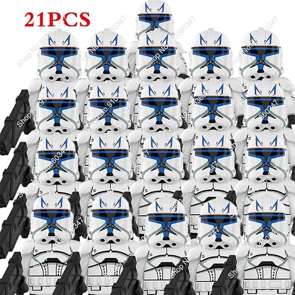 21 Pieces Of New Star Strom Wars Clone Trooper Compatible With 9488 Building Blocks Children's Toys