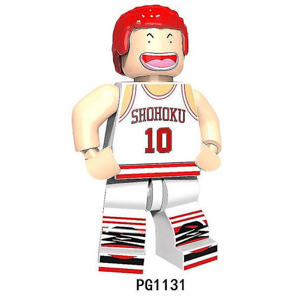 8 Slam Dunk Anime Sakuragi Flower Road Rukawa Maple Inoue Ayako Assembled Building Block Miniature Toys