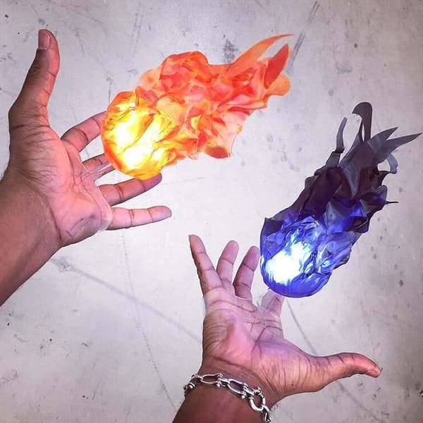 Gemdeck  Halloween Floating Fireball Prop, Luminous Floating Fireball Led Blue