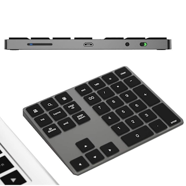 Bluetooth Numeric Keypad With Multiple Shortcuts 34-keys Number Pad Wireless Portable Slim Number Pad