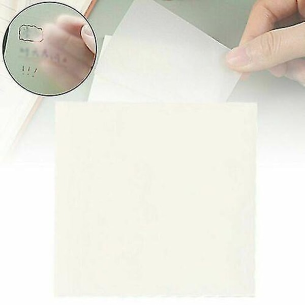 50/100x Transparent Sticky Notes Pad Waterproof Self-adhesive Clear Memo Note 100 Pcs