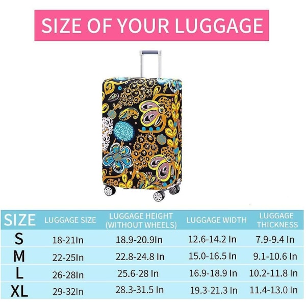 Luggage Cover Washable Suitcase Protector Anti-scratch Suitcase Cover Fits 18-32 Inch Luggage (golden Yellow, S) XL